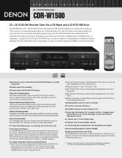 Denon CDR W1500 Literature/Product Sheet