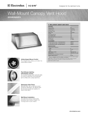 Electrolux E30WV60EPS Specification sheet