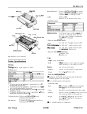 Epson FX 1170 Product Information Guide