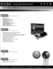 EVGA GeForce 8400 GS PDF Spec Sheet