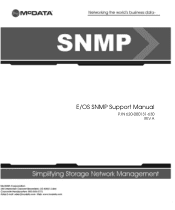 HP StorageWorks 2/24 FW 08.01.00 McDATA E/OS SNMP Support Manual (620-000131-630, November 2005)