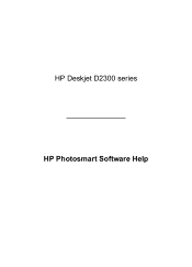 HP Deskjet D2330 Software Help