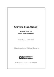 HP Model 715/80 hp 9000 series 700 model 715 workstations service handbook (a2600-90039)