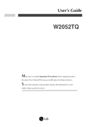 LG W2052TQ Owner's Manual (English)