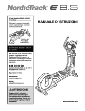 NordicTrack E 8.5 Elliptical Italian Manual