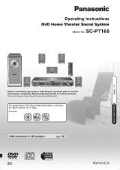 Panasonic SC-PT160 User Manual