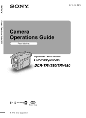 Sony DCR TRV480 Camera Operations Guide