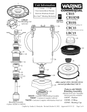 Waring CB15 Parts List and Exploded Diagram