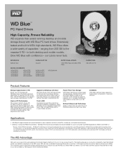 Western Digital Blue / SE / SE16 SATA II / III Drive Specification Sheet