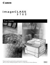 Canon imageCLASS D760 imageCLASS D780 Fax Guide