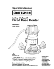 Craftsman 17541 Operation Manual