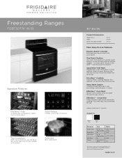 Frigidaire FGEF3077KB Product Specifications Sheet (English)