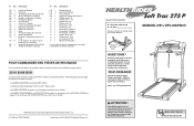 HealthRider 275p Treadmill French Manual