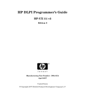 HP A4500A HP DLPI Programmer's Guide