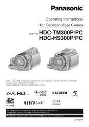 Panasonic HDC-TM300K Hd Sd Camcorder - Multi Language