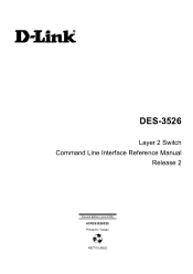 D-Link DES-3526 Reference Manual