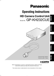 Panasonic GP-KH232A Operating Instructions