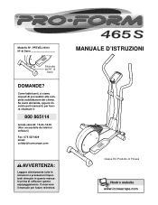 ProForm 465 S Italian Manual