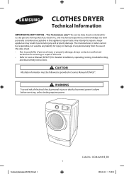 Samsung DV435ETGJRA/A1 Trouble Shooting Guide User Manual Ver.1.0 (English, French, Spanish)