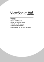 ViewSonic VSD243 VSD243 Quick Start Guide