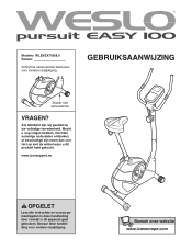 Weslo Pursuit Easy 100 Bike Dutch Manual