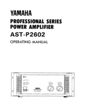 Yamaha AST-P2602 Owner's Manual (image)