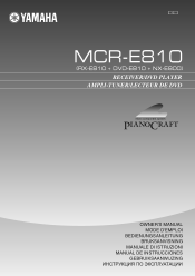 Yamaha MCR E810SL Owners Manual