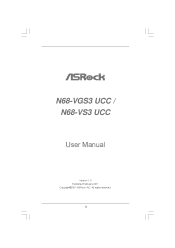 ASRock N68-VS3 UCC User Manual