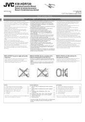JVC KW-HDR720 Installation Manual