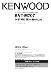 Kenwood KVT-M707 Instruction Manual