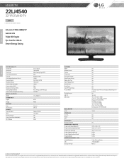LG 22LJ4540 Owners Manual - English