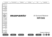 Marantz NR1506 Owner's Manual in English