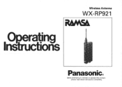 Panasonic WXRP921 WXRP921 User Guide
