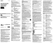 Sony FDR-X3000 Reference Guide