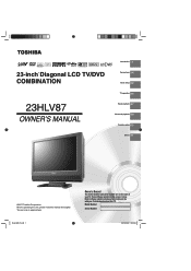Toshiba 23HLV87B Owners Manual