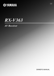 Yamaha RX-V363 Owner's Manual