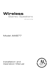 Audiovox AW877 Operation Manual