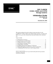 EMC CX700 Initialization Guide