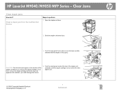 HP LaserJet M9040/M9050 HP LaserJet M9040/M9050 MFP  -  Job Aid - Clearing Jams