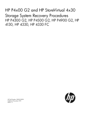 HP StoreVirtual 4000 HP LeftHand 4000 G2/G3 Storage System Recovery Procedures
