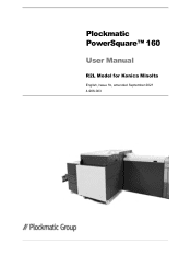 Konica Minolta AccurioPress 6272P Plockmatic PSQ160 User Manual