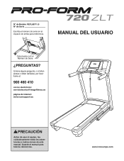 ProForm 720 Zlt Treadmill Spanish Manual