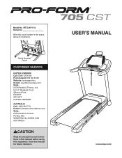 ProForm 705 Cst Instruction Manual