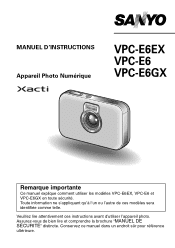 Sanyo VPC-E6U VPC-E6U Owners Manual French