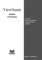 ViewSonic N4200W N4200w User Guide, English