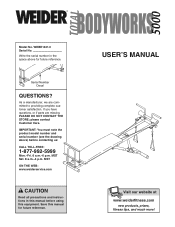 Weider Total Body Works 5000 English Manual