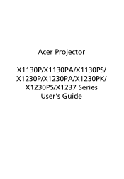 Acer X1237 User Manual
