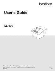 Brother International QL-600 Users Guide
