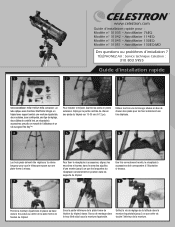 Celestron AstroMaster 114EQ Telescope Quick Setup Guide for AstroMaster 76EQ, 114EQ and 130EQ (French)