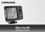 Lowrance Elite-5m HD Gold Operation Manual